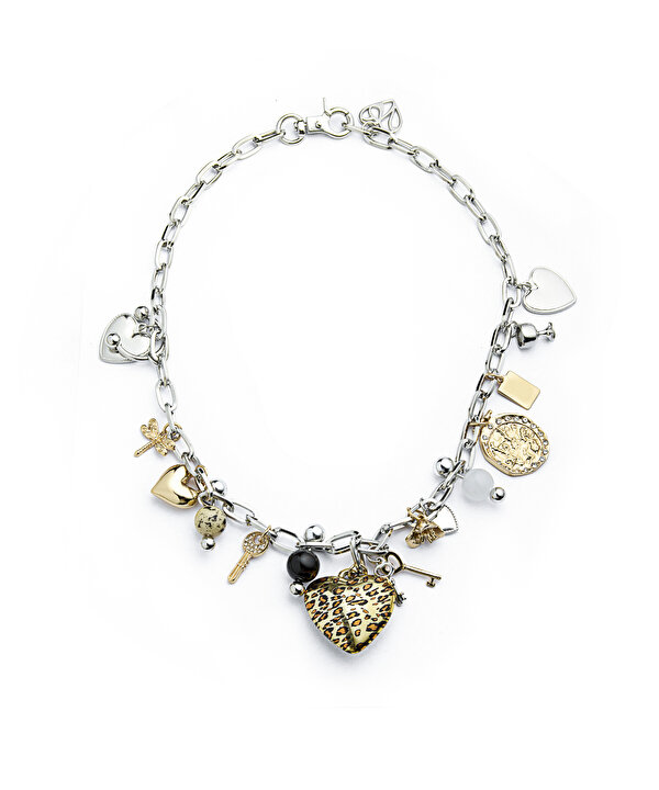KARMA CHARM LI ZİNCİR KOLYE-TW6260051085122-Gümüş-Kolye