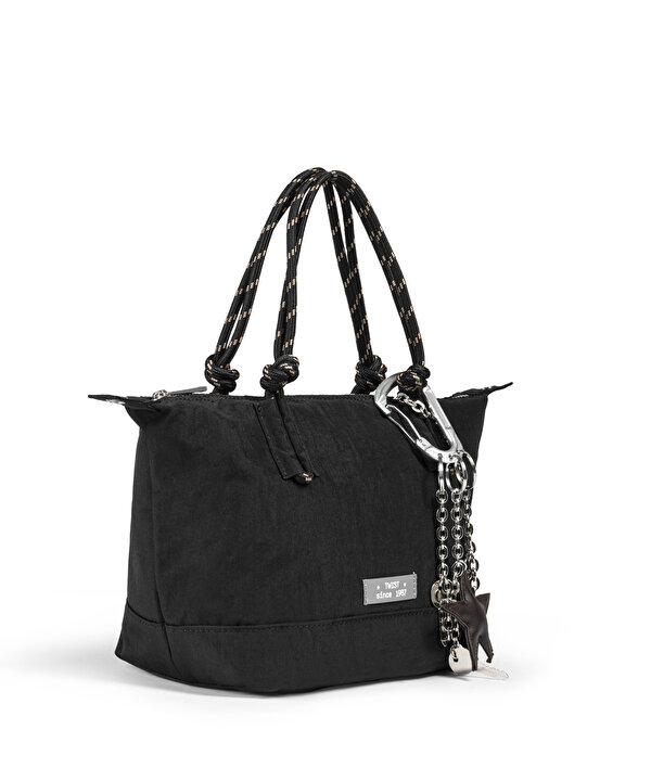 KONTRAST KORDONLU CHARM LI ÇANTA-TW6260052035001-Siyah-Çanta