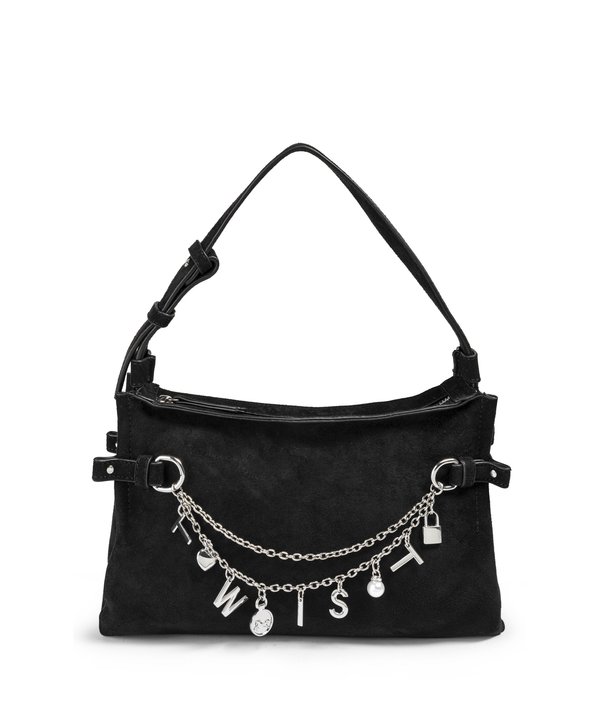 METAL ZİNCİR AKSESUARLI ÇANTA-TW6260052037001-Siyah-Çanta