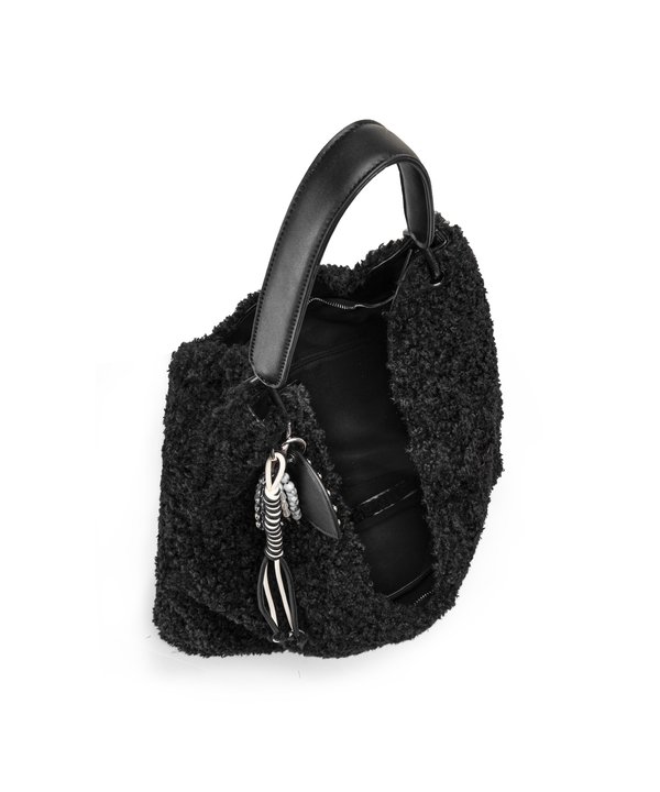 CHARM LI PELÜŞ ÇANTA-TW6260052107001-Siyah-Çanta