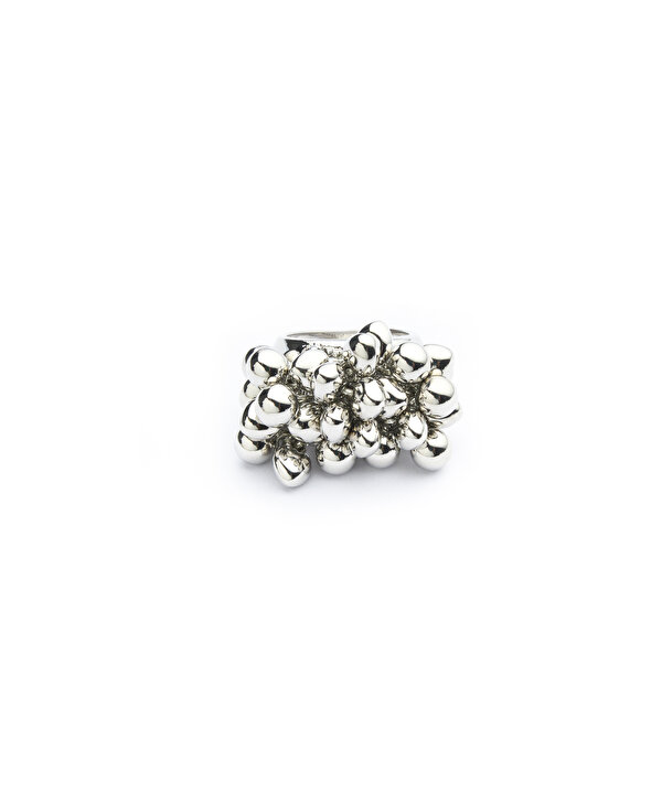 METAL BONCUKLU YÜZÜK-TW6260060020122-Gümüş-Yüzük