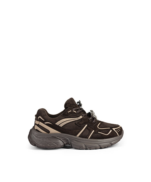 KARMA AKSESUARLI SNEAKER-TW6260062007006-Koyu Kahverengi-Sneaker