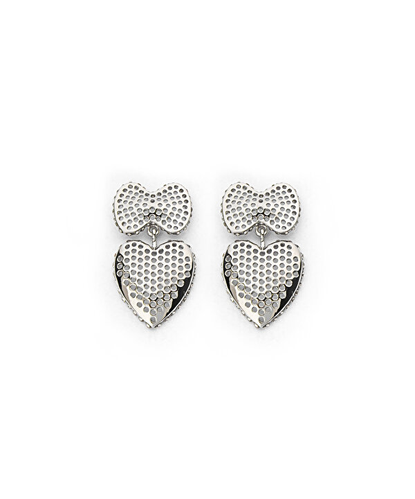 SALLANTILI METAL KALP KÜPE-TW6260068070122-Gümüş-Küpe