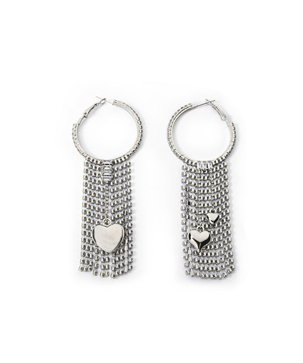 SALLANTILI STRASS TAŞLI KÜPE-TW6260068072122-Gümüş-Küpe