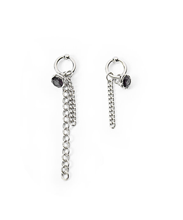 SALLANTILI ASİMETRİK KÜPE-TW6260068074122-Gümüş-Küpe
