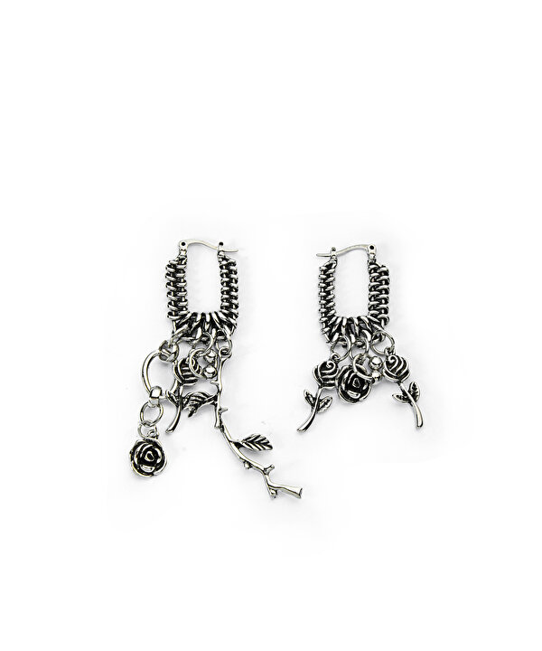 KARMA FİGÜRLÜ SALLANTILI KÜPE-TW6260068130122-Gümüş-Küpe