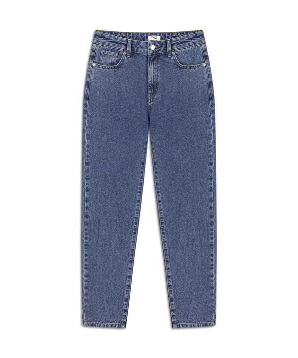 MOM FİT JEAN PANTOLON-T00000018016629-İndigo-Jean Pantolon