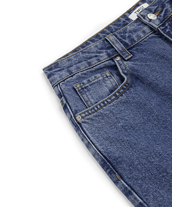MOM FİT JEAN PANTOLON-T00000018016629-İndigo-Jean Pantolon