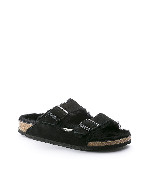 BIRKENSTOCK ARIZONA BIG BUCKLE SHEARLING LEOI TERLİK-T00000037026001-Siyah-Terlik