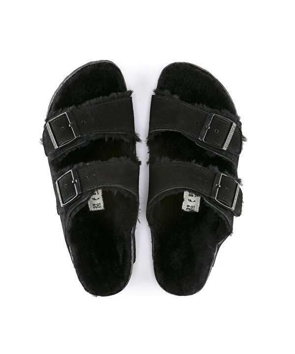 BIRKENSTOCK ARIZONA BIG BUCKLE SHEARLING LEOI TERLİK-T00000037026001-Siyah-Terlik