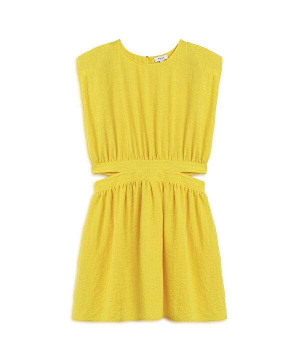 CUTOUT ELBİSE-TS1250002359009-Sarı-Elbise
