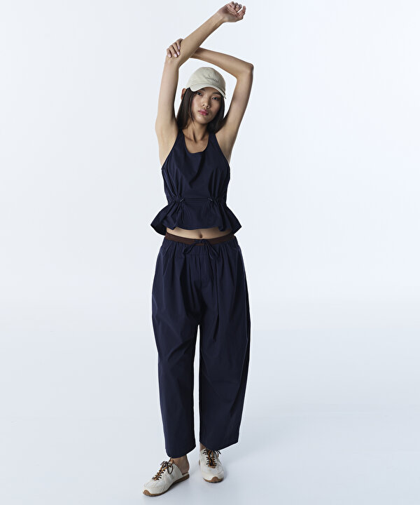 ÇİFT KAT BEL BAGGY PANTOLON-TS1260003121015-Lacivert-Pantolon