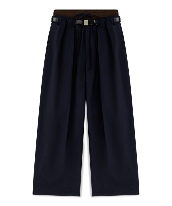 ÇİFT KAT BEL BAGGY PANTOLON-TS1260003121015-Lacivert-Pantolon