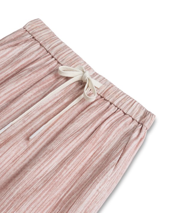 KONTRAST KORDONLU DESENLİ PANTOLON-TS1260003180033-Pembe-Pantolon
