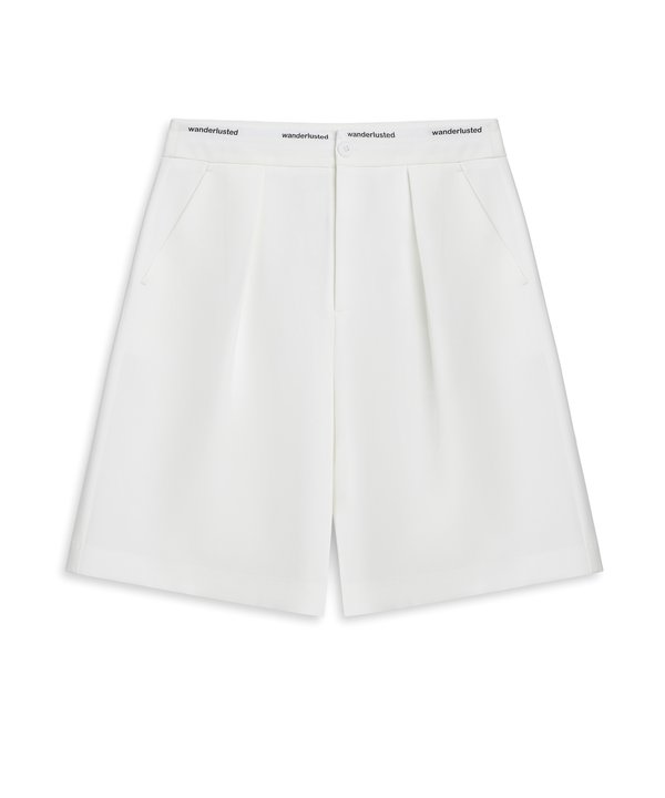 KONTRAST SLOGANLI BERMUDA-TS1260003228018-Ekru-Pantolon