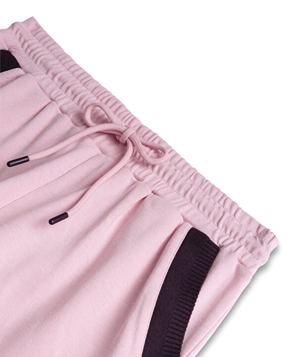 KONTRAST CEPLİ PENYE ŞORT-TS1260013025033-Pembe-Şort