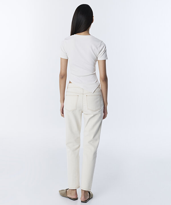 MOM FİT JEAN PANTOLON-TS1260018028003-Natürel-Jean Pantolon