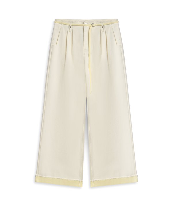 COLORBLOCK WIDE LEG JEAN PANTOLON-TS1260018055009-Sarı-Jean Pantolon
