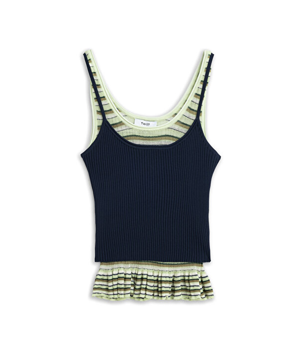 ÇİFT PARÇA GÖRÜNÜM TRİKO-TS1260050052015-Lacivert-Triko