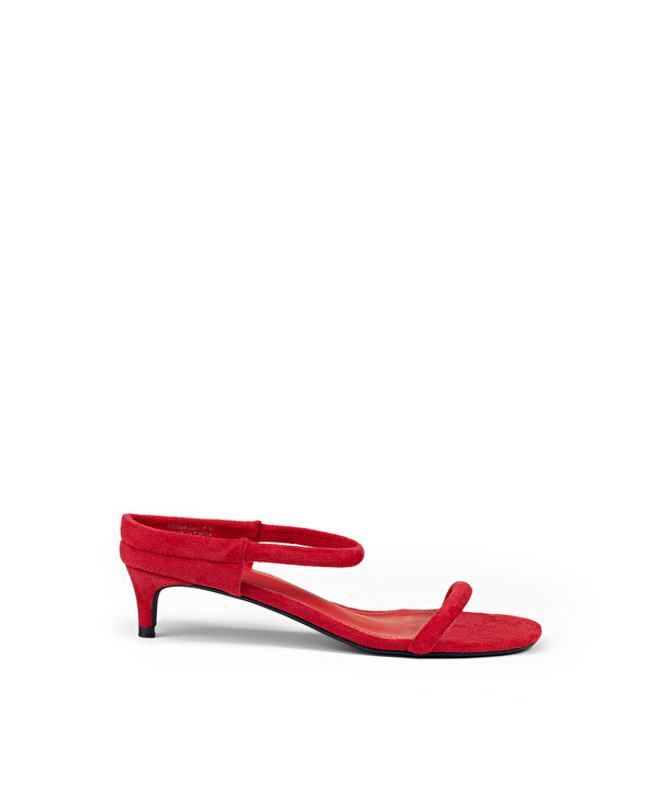MİNİ TOPUKLU BANTLI SANDALET-TS1260033014034-Kırmızı-Sandalet