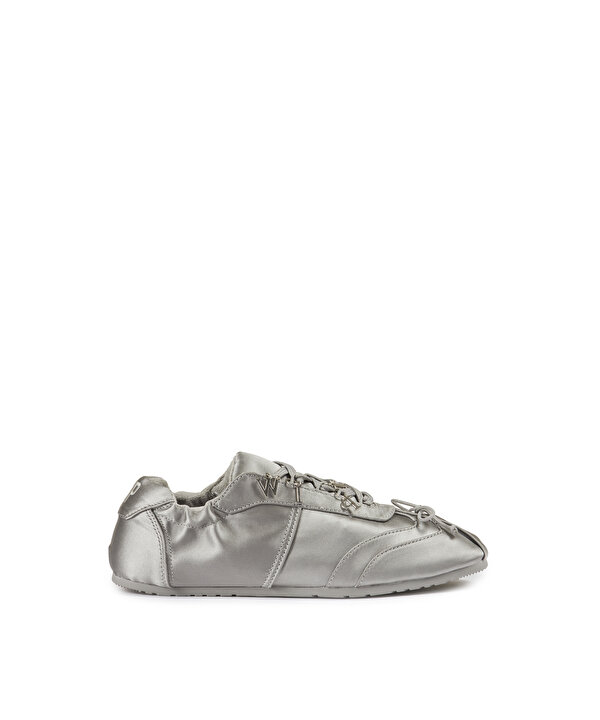 METALİK DOKULU VE METAL AKSESUARLI SNEAKER-TS1260062009005-Gri-Sneaker