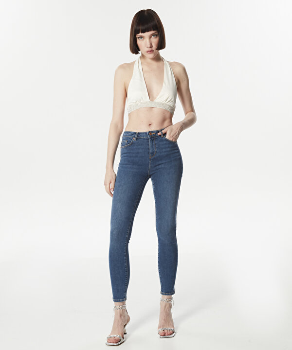SKINNY FİT JEAN PANTOLON-T00000018004629-İndigo-Jean Pantolon
