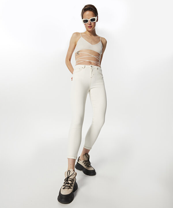 SKINNY FİT JEAN PANTOLON-T00000018019003-Natürel-Jean Pantolon